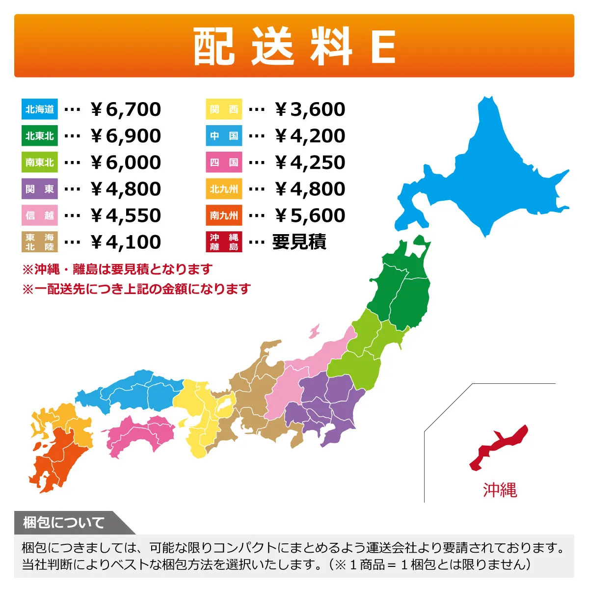 京都府からの配送料
