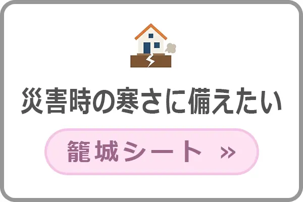 災害時や在宅避難の床冷え対策に使える籠城シート