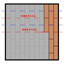 均等に貼る