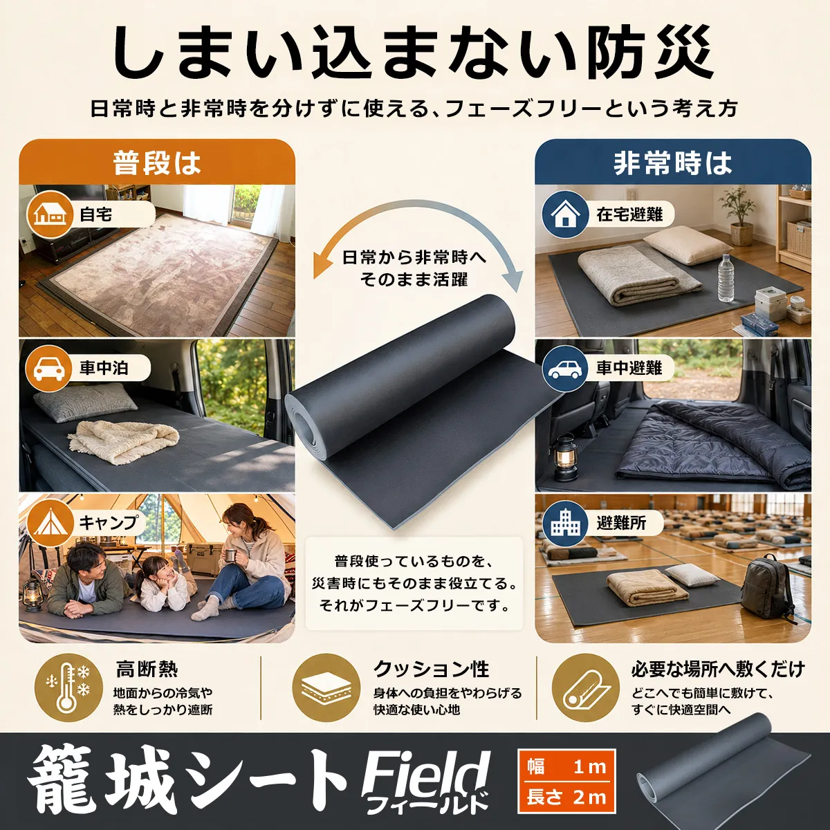 キャンプや車中泊から災害時まで使えるフェーズフリー防災用品